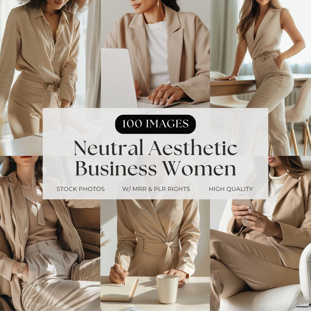 Neutral Aesthetic Business Women Stock Photos