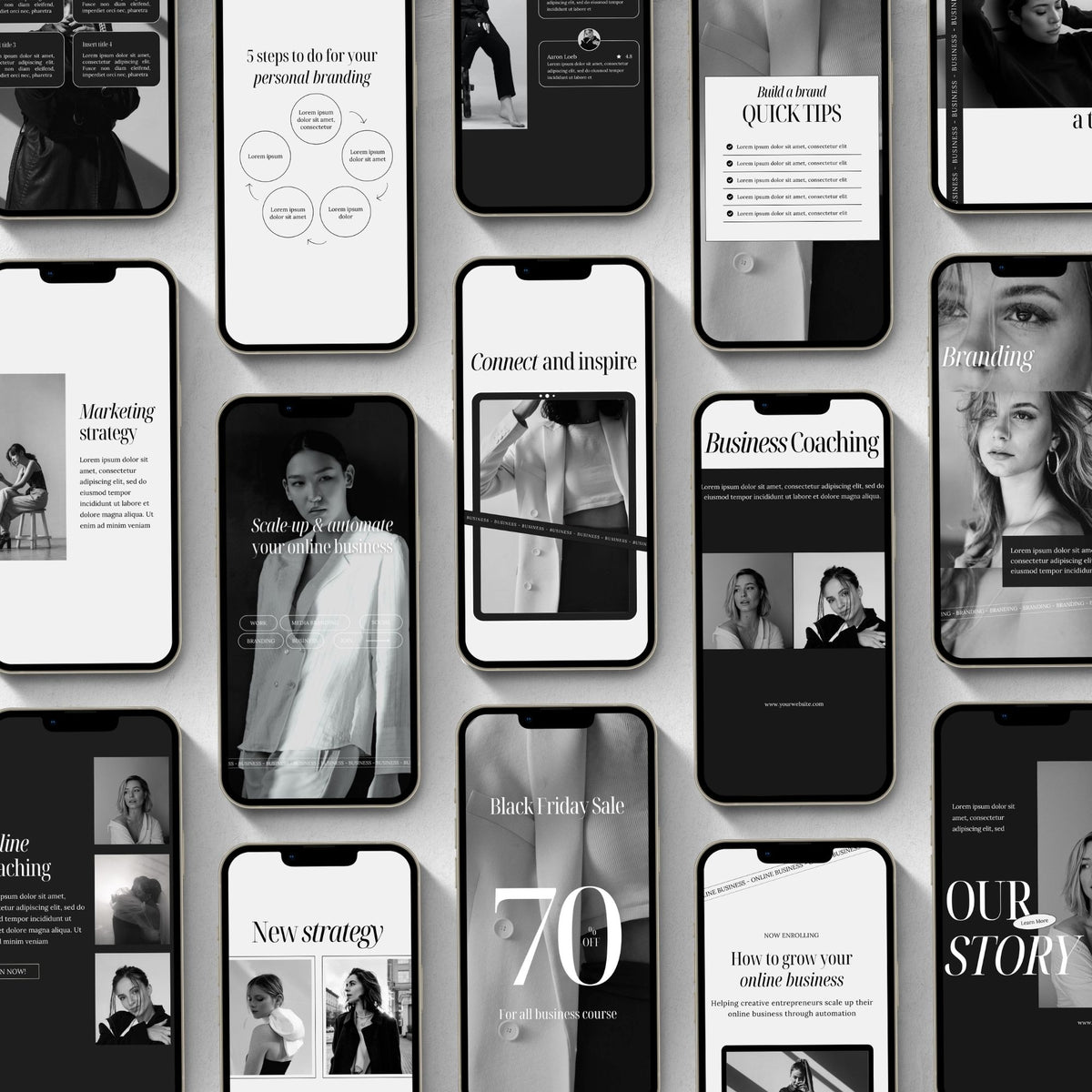 Modern Business Coach Instagram Template Bundle