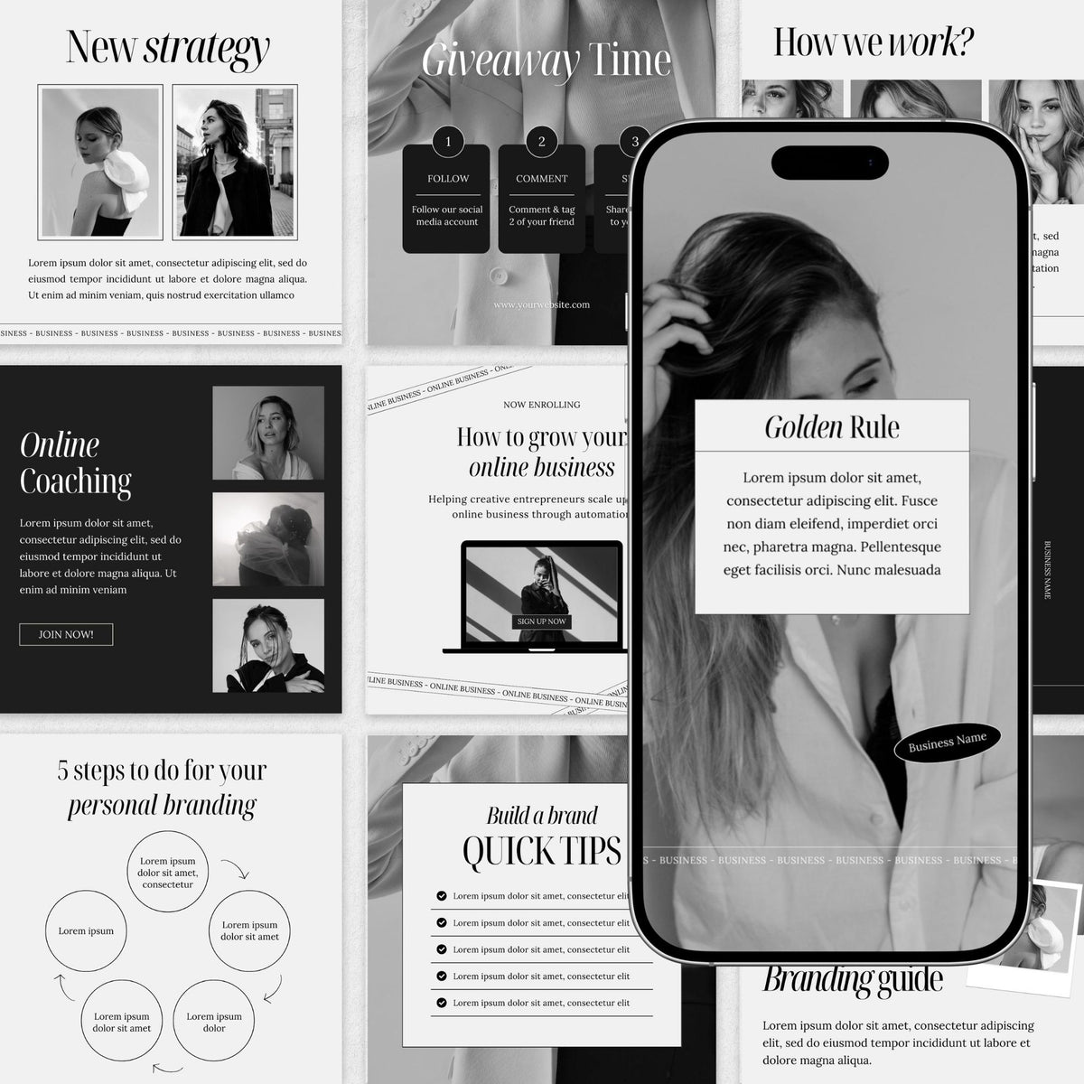 Modern Business Coach Instagram Template Bundle