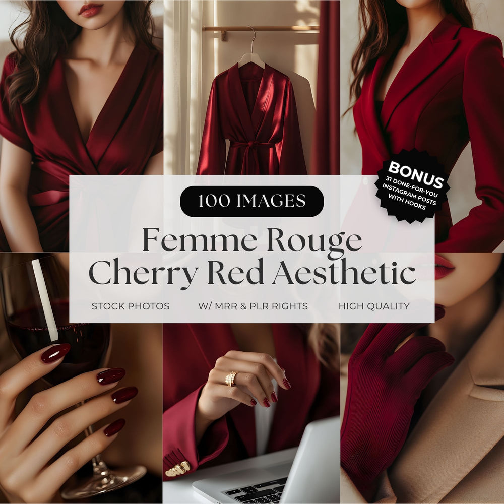 Luxe Cherry Red Aesthetic Photos