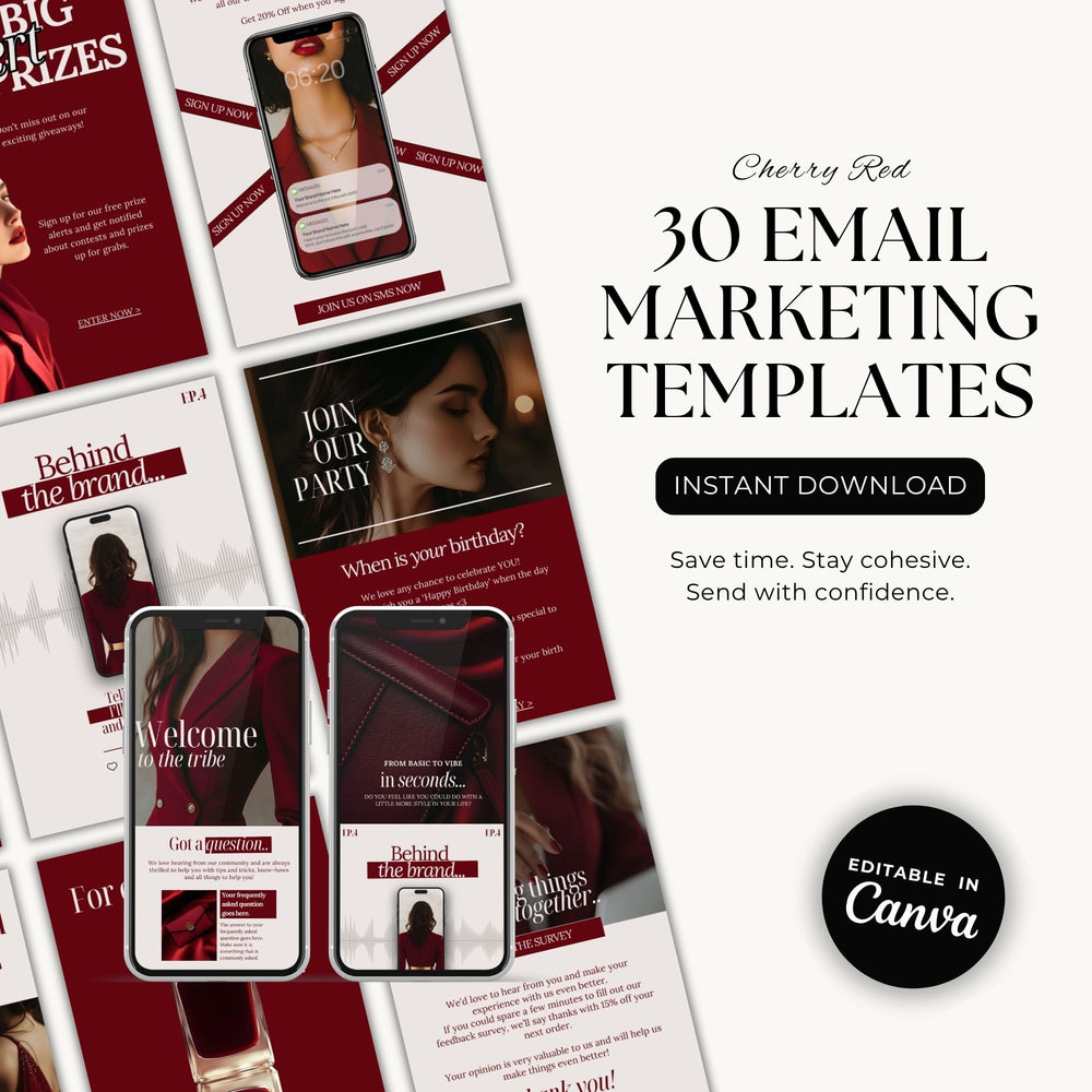 30 Cherry Red Email Marketing Templates