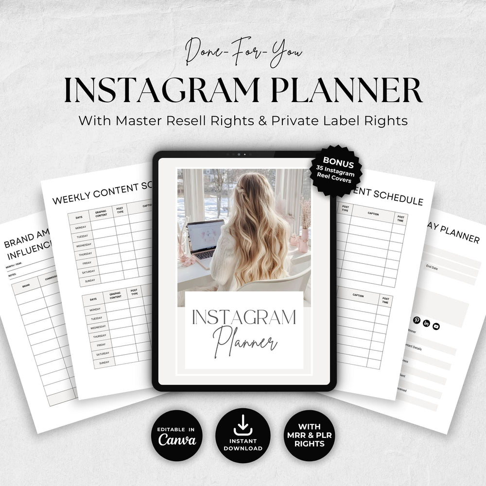 Editable Instagram Planner Canva Template