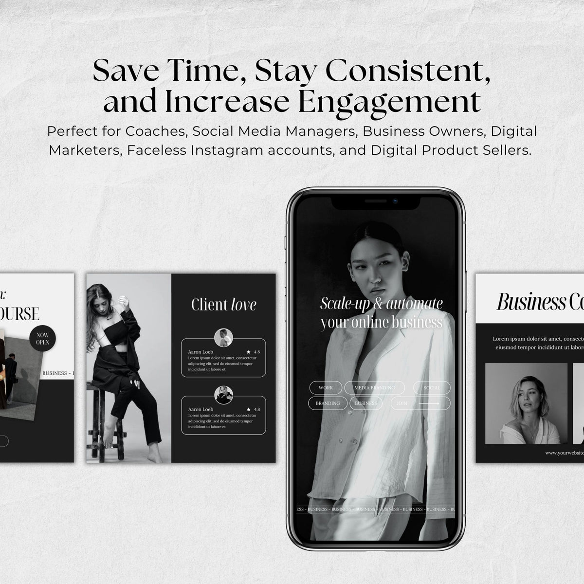 Modern Business Coach Instagram Template Bundle