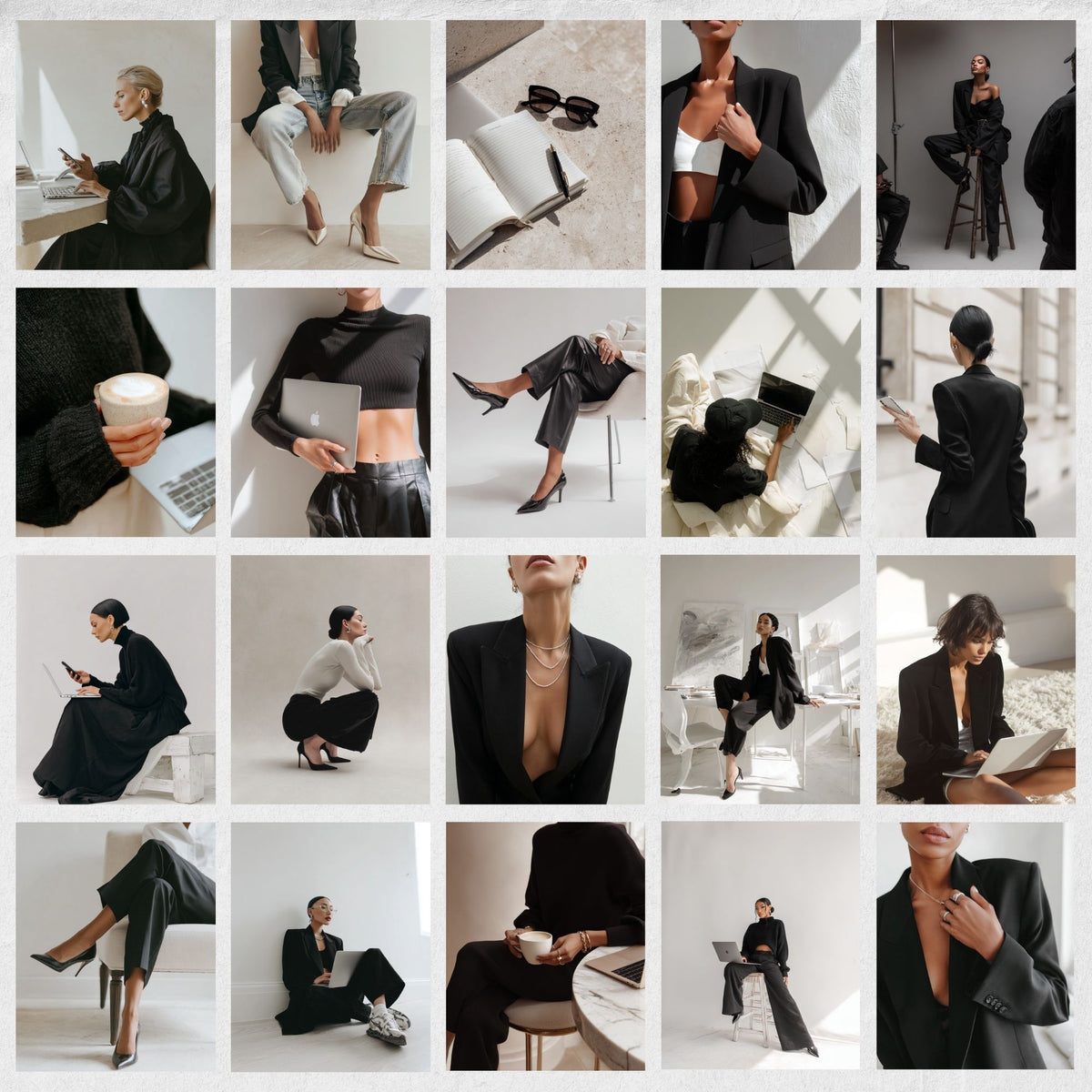 Modern Girl Boss in Black Stock Photos