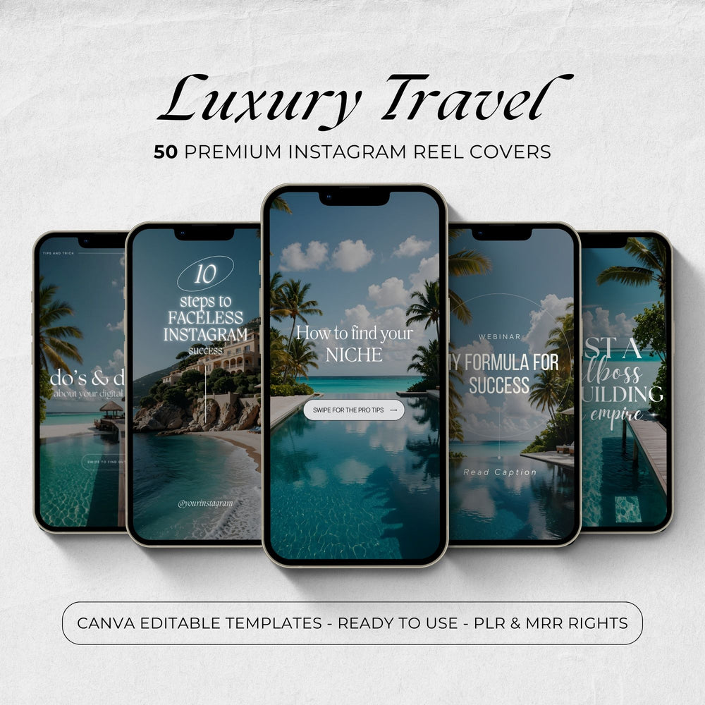 Luxury Travel Digital Marketing Reel Covers