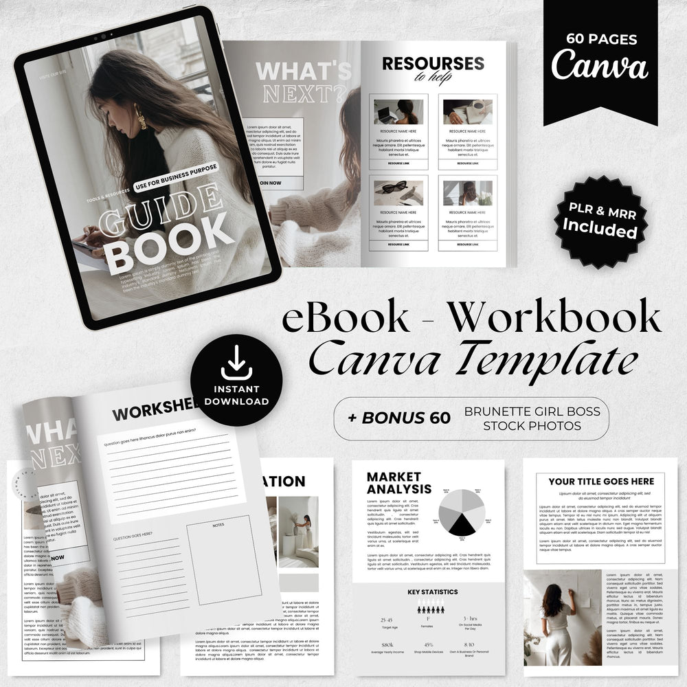 Neutral Aesthetic Ebook Canva Template