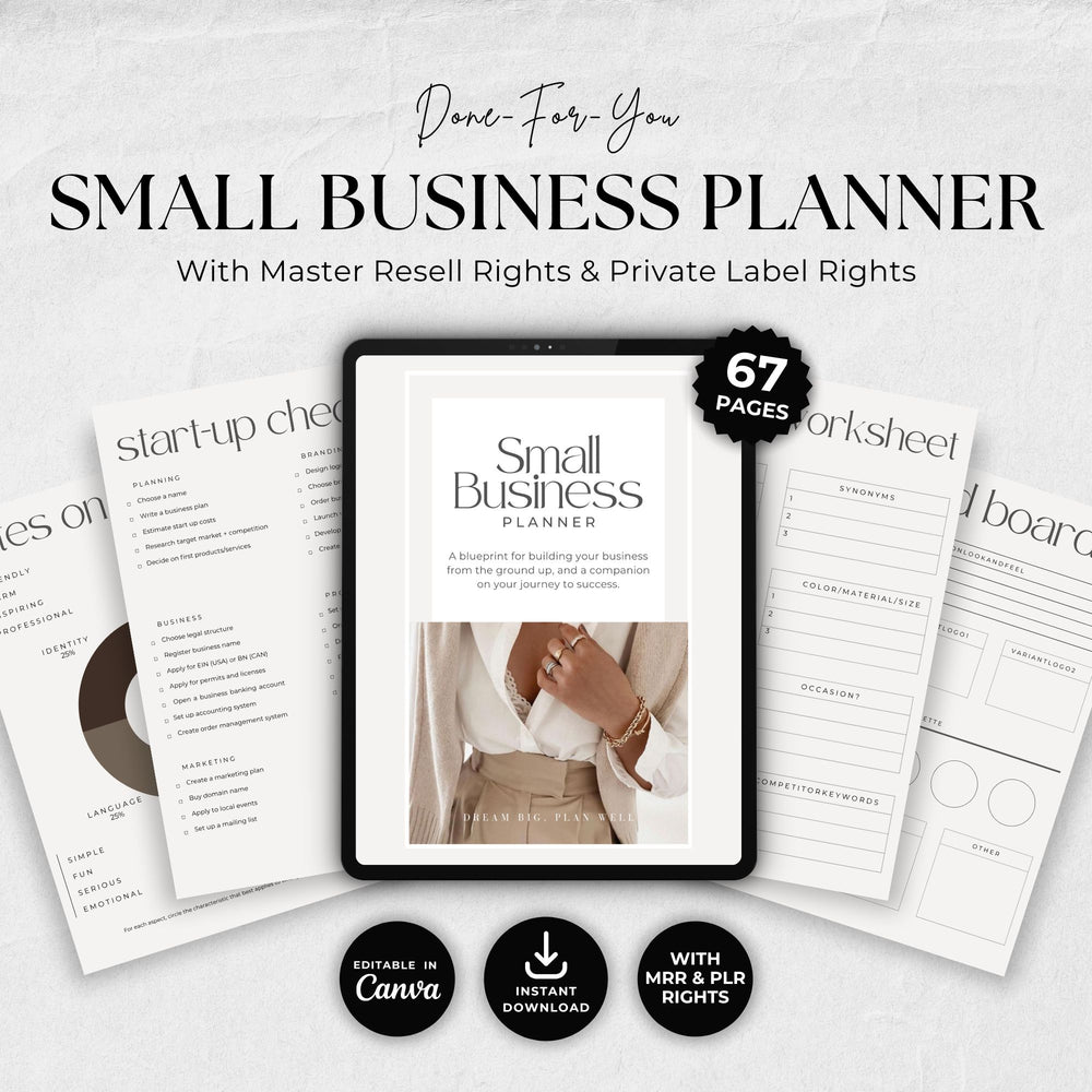 Editable Small Business Planner Canva Template