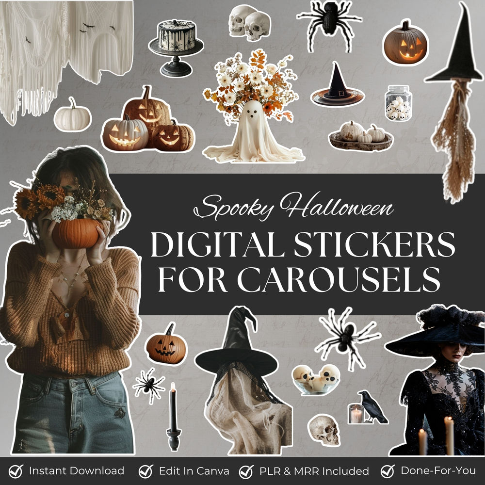 Spooky Halloween Digital Stickers